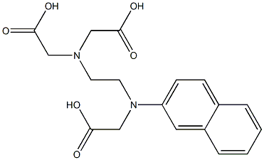 N-(2-Naphtyl)-N,N',N'-tris(carboxymethyl)-1,2-ethanediamine Struktur