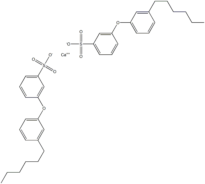 Bis[3-(3-hexylphenoxy)benzenesulfonic acid]calcium salt Struktur