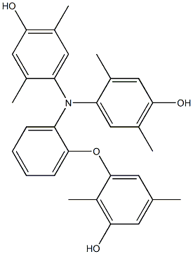 N,N-Bis(4-hydroxy-2,5-dimethylphenyl)-2-(3-hydroxy-2,5-dimethylphenoxy)benzenamine Struktur