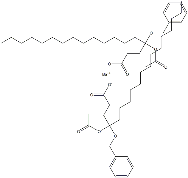 Bis(4-benzyloxy-4-acetyloxystearic acid)barium salt Struktur