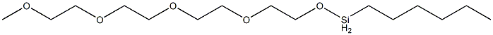 Hexyl[2-[2-[2-(2-methoxyethoxy)ethoxy]ethoxy]ethoxy]silane Struktur