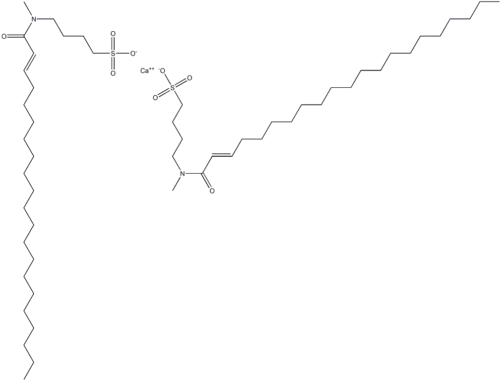 Bis[4-[N-(1-oxo-2-henicosen-1-yl)-N-methylamino]-1-butanesulfonic acid]calcium salt Struktur