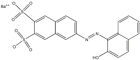 2-[(2-Hydroxy-1-naphtyl)azo]-6,7-naphthalenedisulfonic acid barium salt Struktur