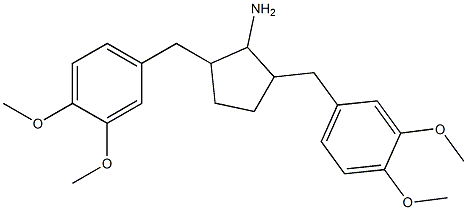 2,5-Bis(3,4-dimethoxybenzyl)cyclopentanamine Struktur