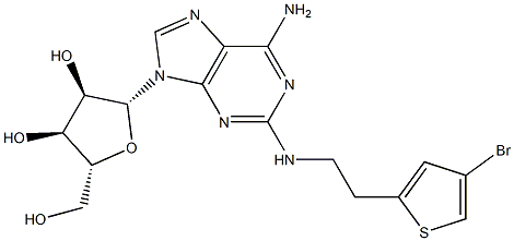 2-[2-(4-Bromo-2-thienyl)ethylamino]adenosine Struktur