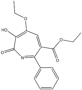 2-Oxo-3-hydroxy-4-ethoxy-7-phenyl-2H-azepine-6-carboxylic acid ethyl ester Struktur