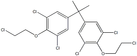 2,2-Bis[3,5-dichloro-4-(2-chloroethoxy)phenyl]propane Struktur