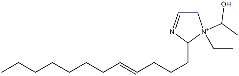 2-(4-Dodecenyl)-1-ethyl-1-(1-hydroxyethyl)-3-imidazoline-1-ium Struktur