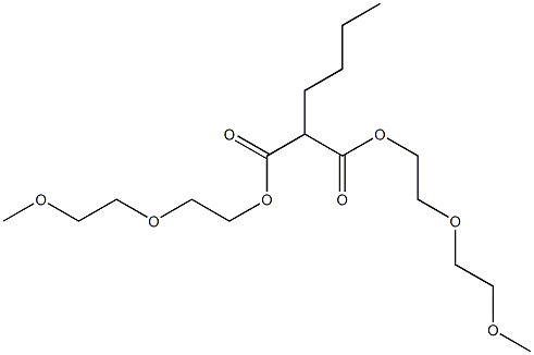 Pentane-1,1-dicarboxylic acid bis[2-(2-methoxyethoxy)ethyl] ester Struktur