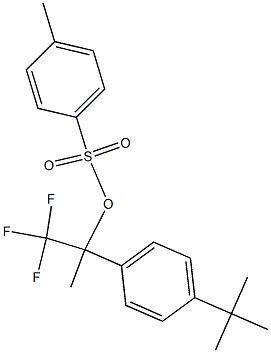 4-Methylbenzenesulfonic acid 1-(trifluoromethyl)-1-(4-tert-butylphenyl)ethyl ester Struktur