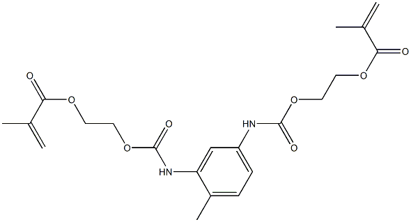 Bis(2-metacryloyloxy-ethoxycarbonylamino)toluene Struktur