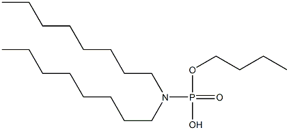 N,N-Dioctylamidophosphoric acid hydrogen butyl ester Struktur