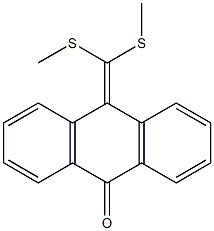 10-[Bis(methylthio)methylene]anthracen-9(10H)-one Struktur