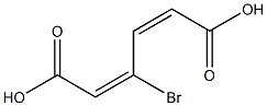 (2E,4Z)-3-Bromo-2,4-hexadienedioic acid Struktur