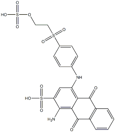 1-Amino-4-[4-[2-(sulfooxy)ethylsulfonyl]anilino]-9,10-dioxo-2-anthracenesulfonic acid Struktur