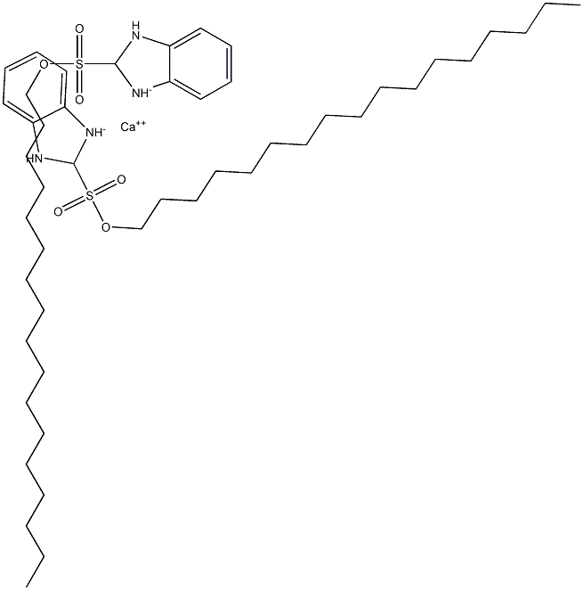 Bis(2,3-dihydro-2-heptadecyl-1H-benzimidazole-2-sulfonic acid)calcium salt Struktur