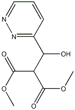 [Hydroxy(3-pyridazinyl)methyl]malonic acid dimethyl ester Struktur