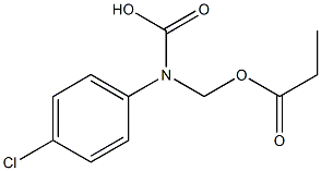 Propanoyloxymethyl(4-chlorophenylcarbamate) Struktur