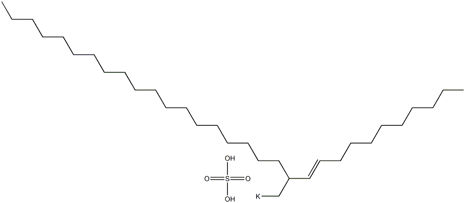 Sulfuric acid 2-(1-undecenyl)henicosyl=potassium ester salt Struktur