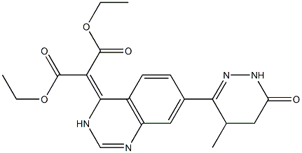 2-[[3,4-Dihydro-7-[(2,3,4,5-tetrahydro-5-methyl-3-oxopyridazin)-6-yl]quinazolin]-4-ylidene]propanedioic acid diethyl ester Struktur