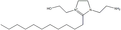 [1-(2-Aminoethyl)-4,5-dihydro-3-(2-hydroxyethyl)-2-undecyl-1H-imidazol]-3-ium Struktur