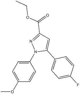 5-(4-Fluorophenyl)-1-(4-methoxyphenyl)-1H-pyrazole-3-carboxylic acid ethyl ester Struktur