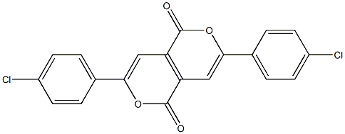 3,7-Bis(4-chlorophenyl)pyrano[4,3-c]pyran-1,5-dione Struktur