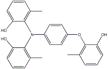 N,N-Bis(2-hydroxy-6-methylphenyl)-4-(2-hydroxy-6-methylphenoxy)benzenamine Struktur