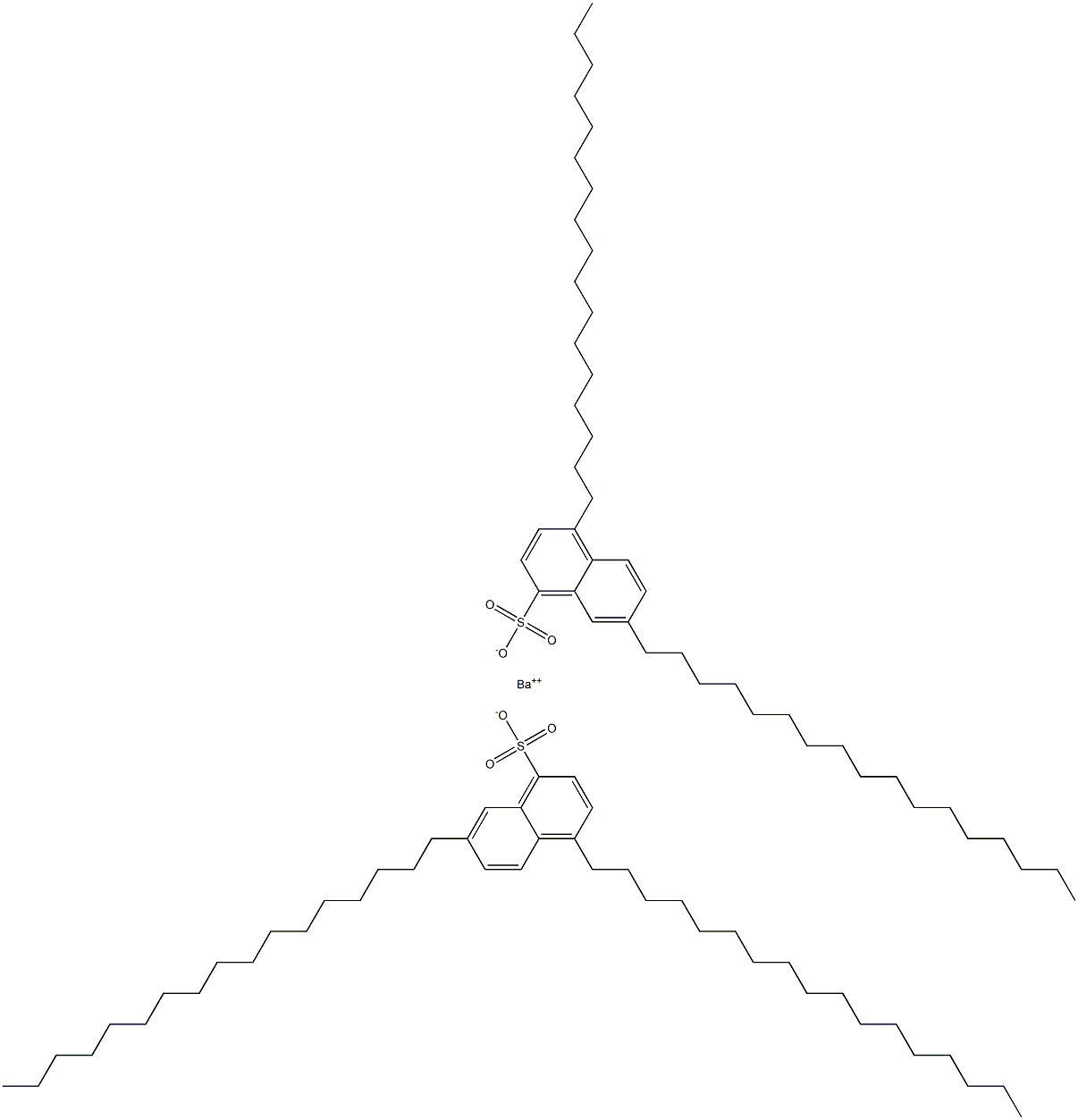 Bis(4,7-diheptadecyl-1-naphthalenesulfonic acid)barium salt Struktur