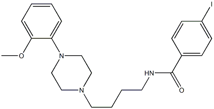 N-[4-[4-(2-Methoxyphenyl)-1-piperazinyl]butyl]-4-iodobenzamide Struktur