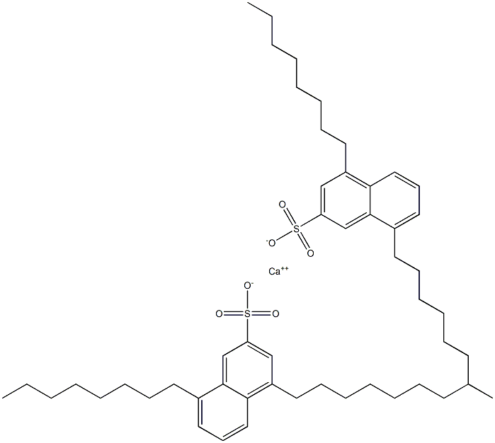 Bis(4,8-dioctyl-2-naphthalenesulfonic acid)calcium salt Struktur