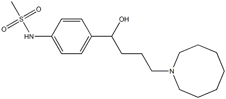 4-(1-Azacyclooctan-1-yl)-1-(4-methylsulfonylaminophenyl)-1-butanol Struktur