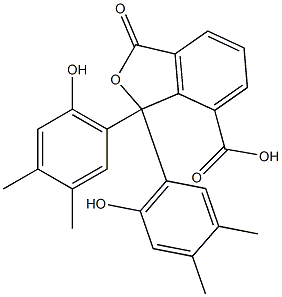 1,3-Dihydro-1,1-bis(6-hydroxy-3,4-dimethylphenyl)-3-oxoisobenzofuran-7-carboxylic acid Struktur