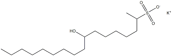 8-Hydroxyheptadecane-2-sulfonic acid potassium salt Struktur