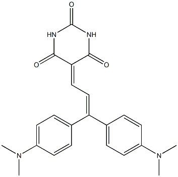 5-[3,3-Bis[4-(dimethylamino)phenyl]-2-propenylidene]pyrimidine-2,4,6(1H,3H,5H)-trione Struktur