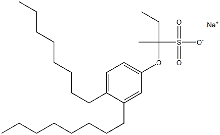 2-(3,4-Dioctylphenoxy)butane-2-sulfonic acid sodium salt Struktur