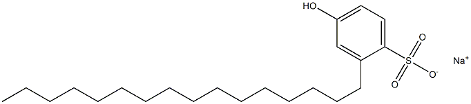 4-Hydroxy-2-hexadecylbenzenesulfonic acid sodium salt Struktur