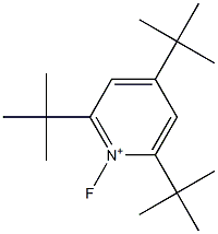 1-Fluoro-2,4,6-tri-tert-butylpyridinium Struktur