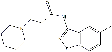 N-(5-Methyl-1,2-benzisothiazol-3-yl)-3-(1-piperidinyl)propanamide Struktur