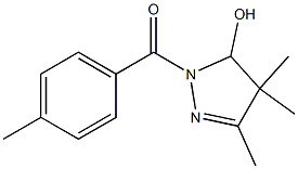 4,4,5-Trimethyl-3,4-dihydro-2-(4-methylbenzoyl)-2H-pyrazol-3-ol Struktur