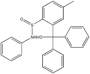 2-(Diphenylhydroxymethyl)-N-phenyl-4-methylbenzenesulfinamide Struktur