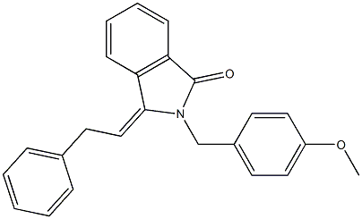 2-(4-Methoxybenzyl)-3-(2-phenylethylidene)-2H-isoindol-1-one Struktur