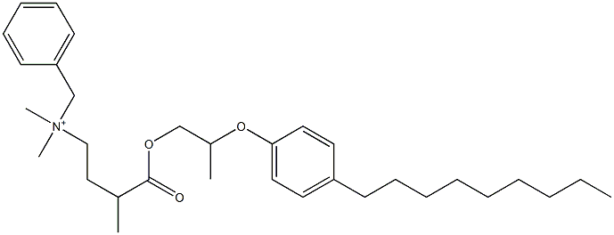 N,N-Dimethyl-N-benzyl-N-[3-[[2-(4-nonylphenyloxy)propyl]oxycarbonyl]butyl]aminium Struktur