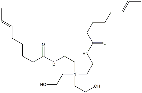 N,N-Bis(2-hydroxyethyl)-2-(6-octenoylamino)-N-[2-(6-octenoylamino)ethyl]ethanaminium Struktur