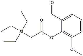 Triethylsilylacetic acid 2-formyl-6-methoxyphenyl ester Struktur