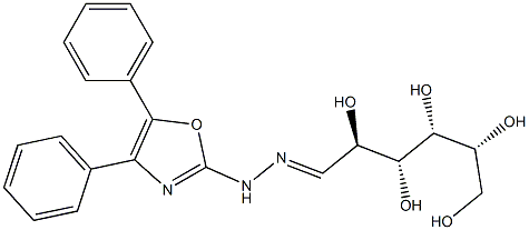 D-Mannose (4,5-diphenyloxazol-2-yl)hydrazone Struktur