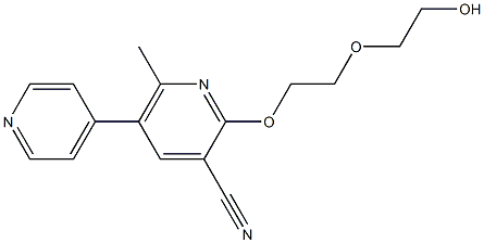 2-[2-(2-Hydroxyethoxy)ethoxy]-5-(4-pyridinyl)-6-methylpyridine-3-carbonitrile Struktur