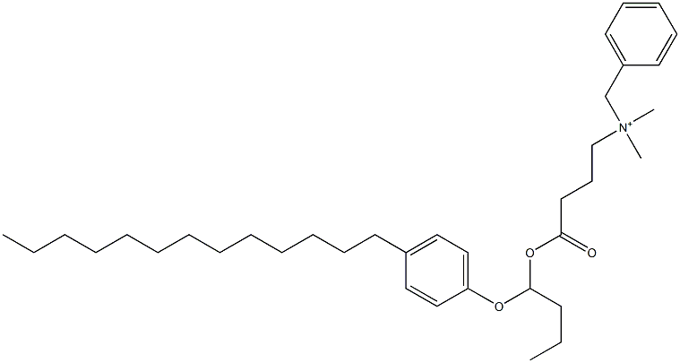 N,N-Dimethyl-N-benzyl-N-[3-[[1-(4-tridecylphenyloxy)butyl]oxycarbonyl]propyl]aminium Struktur