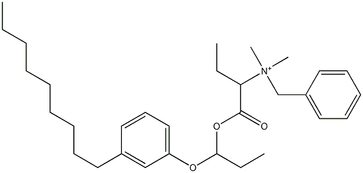 N,N-Dimethyl-N-benzyl-N-[1-[[1-(3-nonylphenyloxy)propyl]oxycarbonyl]propyl]aminium Struktur