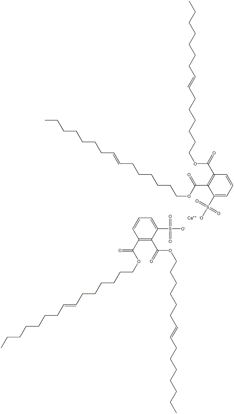 Bis[2,3-di(7-pentadecenyloxycarbonyl)benzenesulfonic acid]calcium salt Struktur